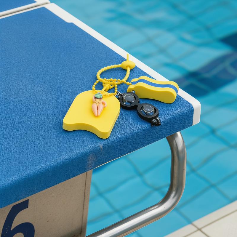 Swimming Kickboard - (N) Portachiavi a tema nuoto con